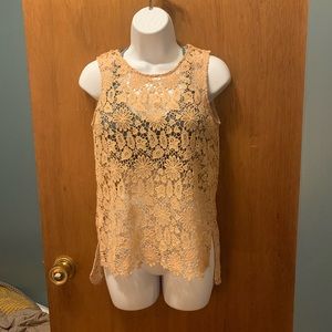Zara crochet Tank - light pink - Girly and pretty!